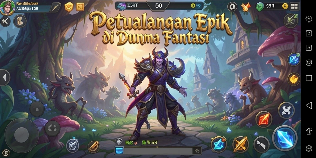 Tampilan intens dalam pertarungan RPG yang menegangkan.