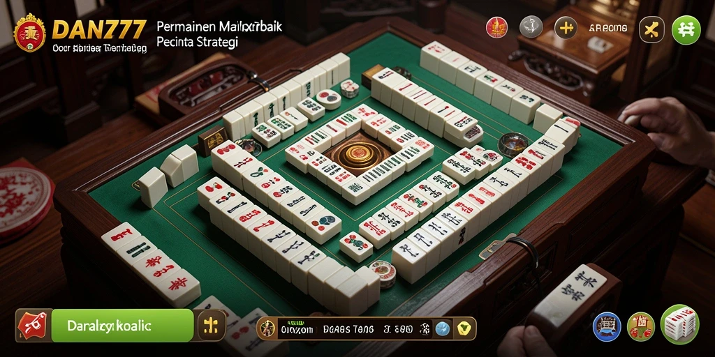 Screenshot gameplay Mahjong DAN777 yang menunjukkan momen menegangkan.