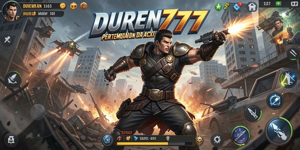 Tampilan penuh aksi dalam gameplay DUREN777 yang mendebarkan.