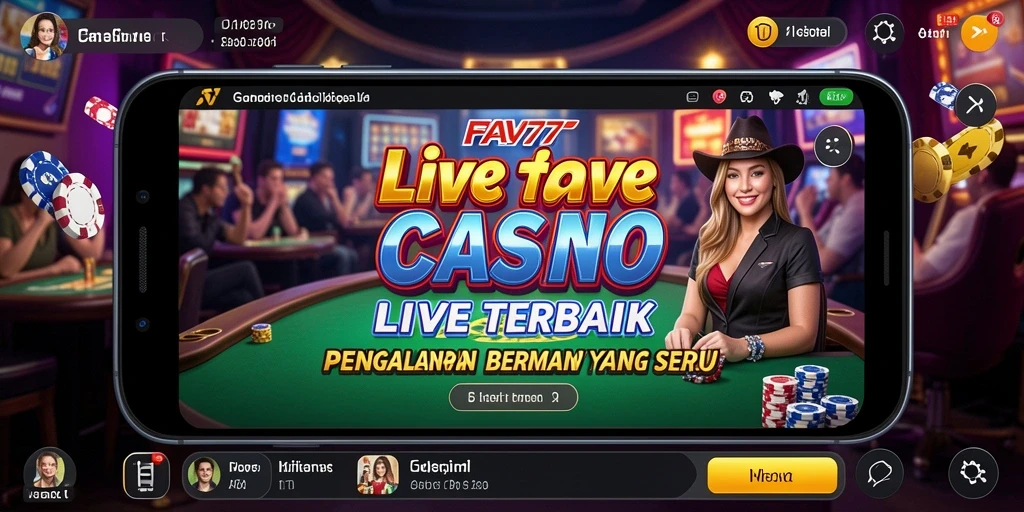 Tampilan gameplay Live Casino di FAV77 yang menarik dan interaktif.