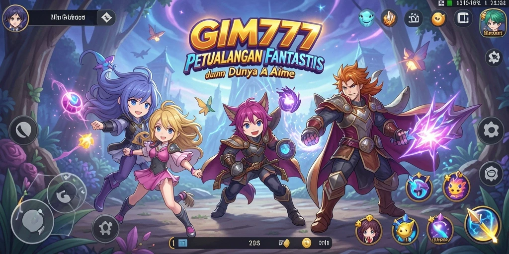 Tampilan gameplay GIM777 yang menampilkan aksi seru dalam dunia Anime.