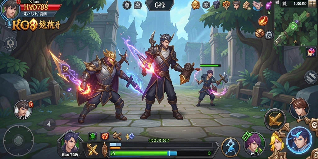 Screenshot utama HAO788 dengan aksi gameplay RPG yang intens.