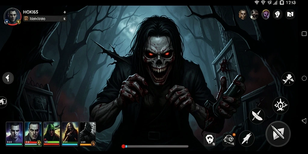 Tampilan gameplay HOKI65 yang menegangkan dan menyeramkan.