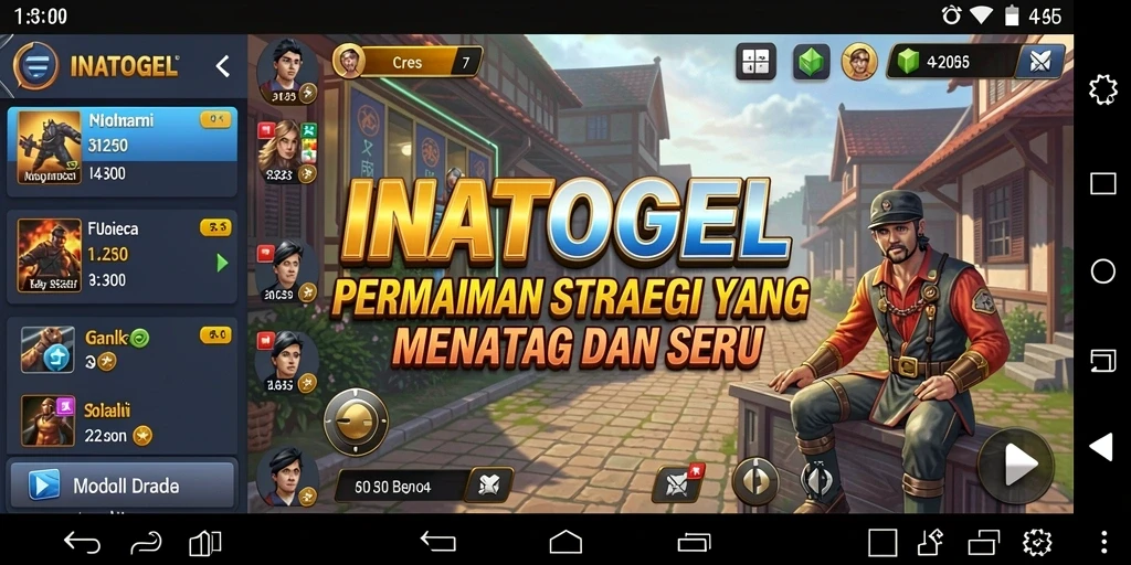 Tampilan strategis menarik dari gameplay INATOGEL.