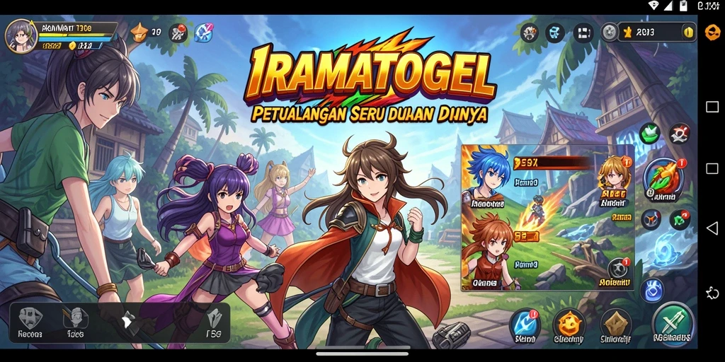 Tampilan menarik dari gameplay IRAMATOGEL yang penuh karakter anime.