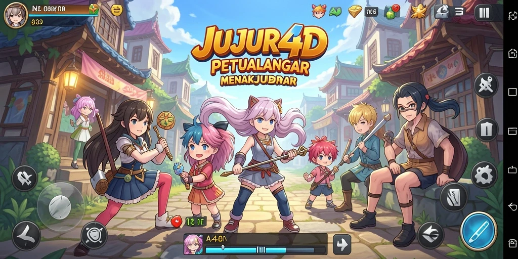 Screenshot JUJUR4D menampilkan aksi seru dalam pertempuran karakter Anime.