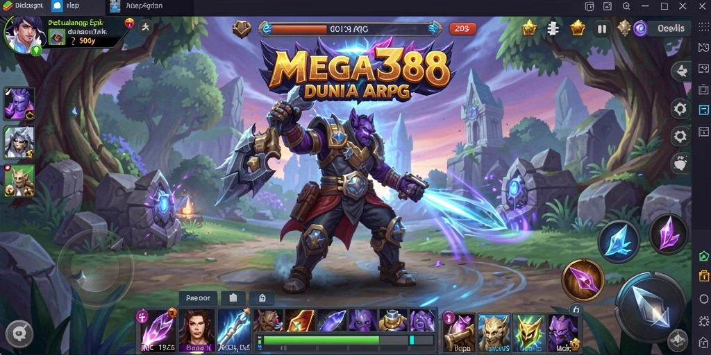 Tangkapan layar dari gameplay seru MEGA388 dalam genre ARPG.