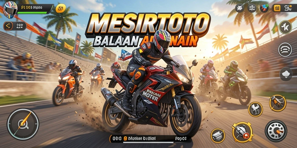 Gameplay balapan motor yang seru di MESIRTOTO.