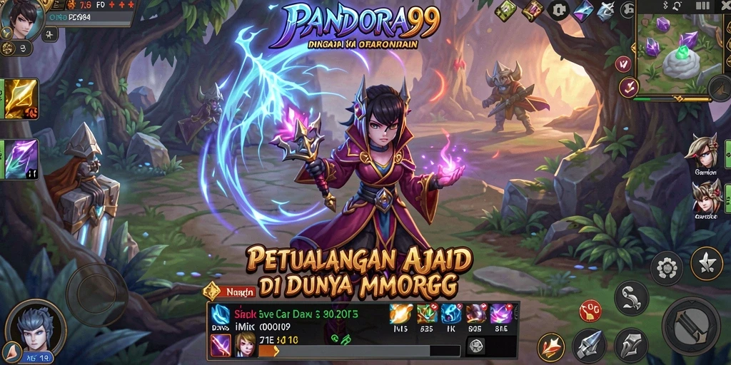 Screenshot PANDORA99 menampilkan momen epic dalam gameplay MMORPG.