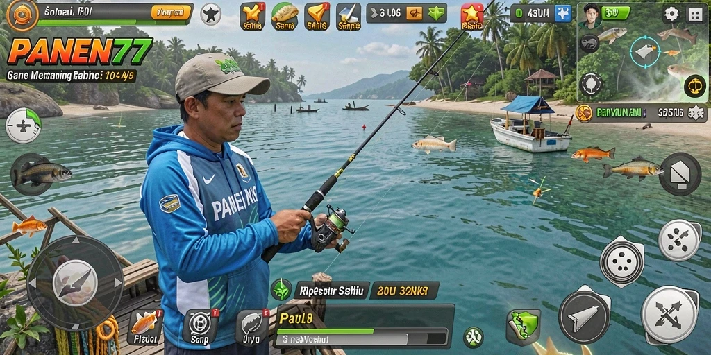 Screenshot gameplay menangkap ikan di <strong>PANEN77</strong> yang mengasyikkan.