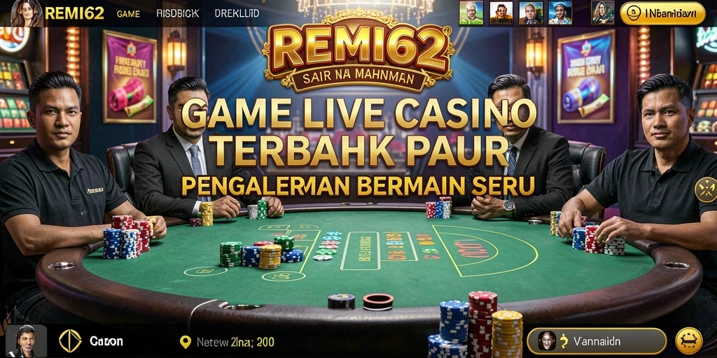 Tampilan gameplay Live Casino yang mengasyikkan di REMI62.