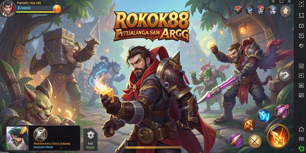 Screenshot ROKOK88 menampilkan aksi pertarungan seru dalam dunia ARPG.